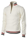 Männer kabelstrick-pullover - klassischer half-zip für die kalte jahreszeit