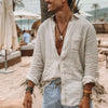 Männershirt aus leinen - lässiger strand-look