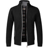 Männers zip-up cardigan – moderne strickmode für frischere tage
