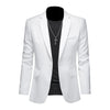 Männlicher taillierter blazer - strukturierte jacke mit schalkragen - einreihiger 2-knopf-stil