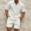 2-teilige sommer-mode - männer casual kurzarmoberteil und shorts