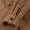 Männer suedette jacke mit fleece innenfutter - trendige winterbekleidung in braun für lässige anlässe