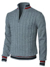Männer kabelstrick-pullover - klassischer half-zip für die kalte jahreszeit