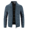 Männers zip-up cardigan – moderne strickmode für frischere tage