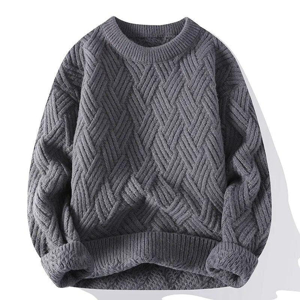 Strickpullover für männer - vintage stil mit strukturiertem design