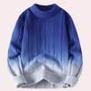 Männer rippenstrick freizeit pullover - modischer farbverlauf pulli für stylishe männer