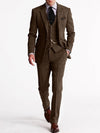 3-teiliges vintage tweed-anzug - elegante formelle bekleidung für männer