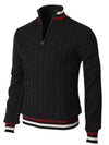 Männer kabelstrick-pullover - klassischer half-zip für die kalte jahreszeit